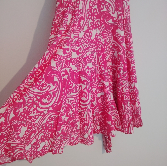 Vansa Pink and White Patterned Sundress - Picture 3 of 6